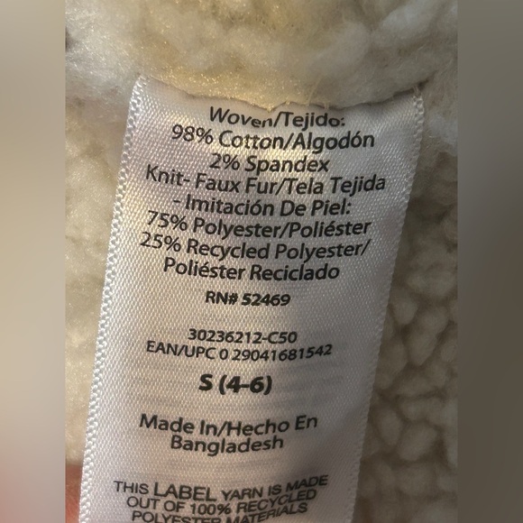 Free Assembly Women's Corduroy Jacket with Faux Shearling Trim size small - Picture 9 of 9